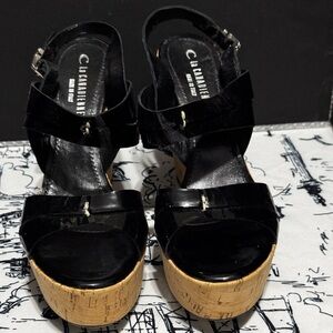 La Canadienne platform wedge sandals, size 40